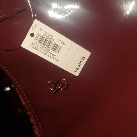 Victoria's Secret Glossy Red Tote - Picture 9 of 9